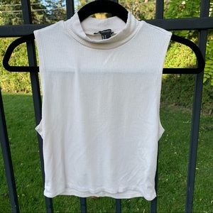 Forever 21 Beige/Cream Mock Neck Tank Top